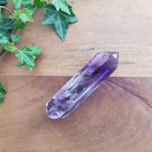 Amethyst Double Terminated Polished Point (approx. 8.2x2.1x1.7cm)