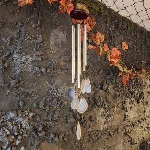 Agate Natural Slices Wind Chimes (approx.70cm)