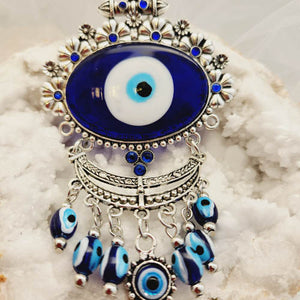 Blue Eye aka Evil Eye & Silver Metal Hanging