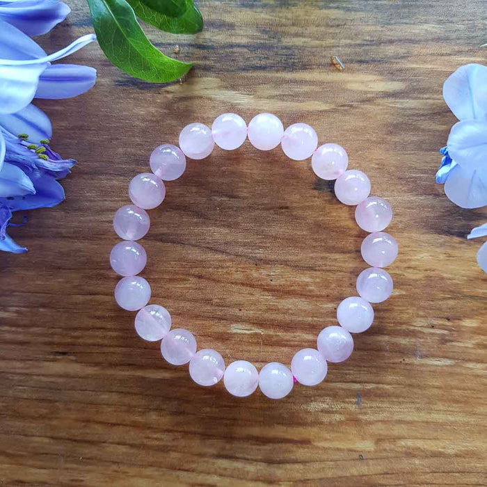 Rose Quartz Bracelet (assorted. approx. 8mm round beads)