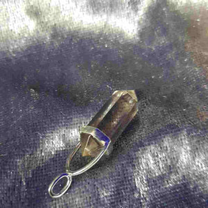 Smokey Quartz Point Pendant (sterling silver) small