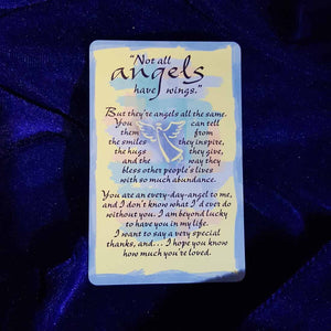 Not All Angels Have Wings Wallet Card