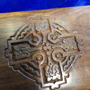 Carved Cross Wooden Box