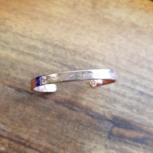 Engraved Copper Bracelet with Magnets (6mm) NZ made