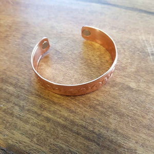 Copper Bracelet Curl Design Antique Finish NZ made
