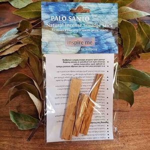 Palo Santo (Holy Wood) Smudge Sticks (3 sticks per bag. approx. 9cm long)