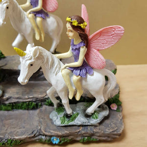 Pink & Purple Fairy & Her Unicorn (10cm assorted)
