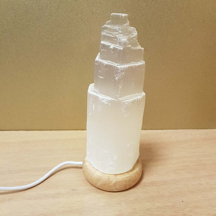 Selenite Skyline Colour Changing LED USB Lamp (approx. 15x5cm)