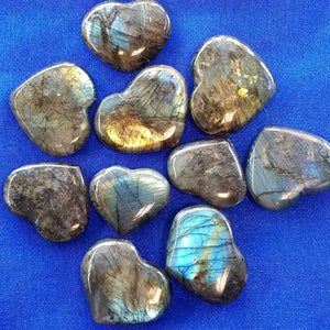 Labradorite Heart (assorted. approx. 3.8-4.1x4-4.6cm)