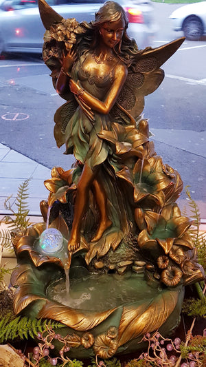 Fairy Water Feature with LED (approx. 78x36x30cm)