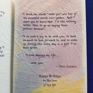 The Perfect Love Letter For You on Your Birthday Greeting Card