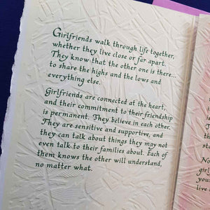 Girlfriends Live in Each Others Heart Greeting Card