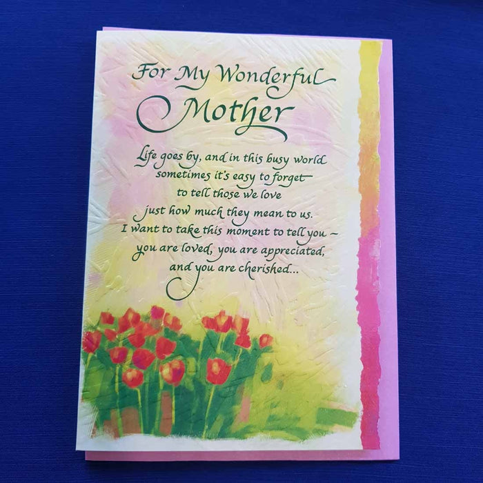 For My Wonderful Mother Greeting Card