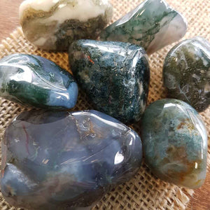 Moss Agate Tumble