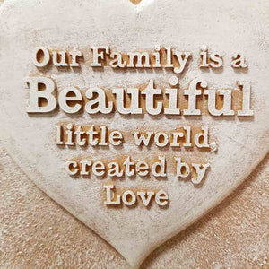 Our Family is a Beautiful Little World Created By Love Block