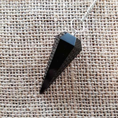 Black Obsidian Faceted Pendulum (assorted)