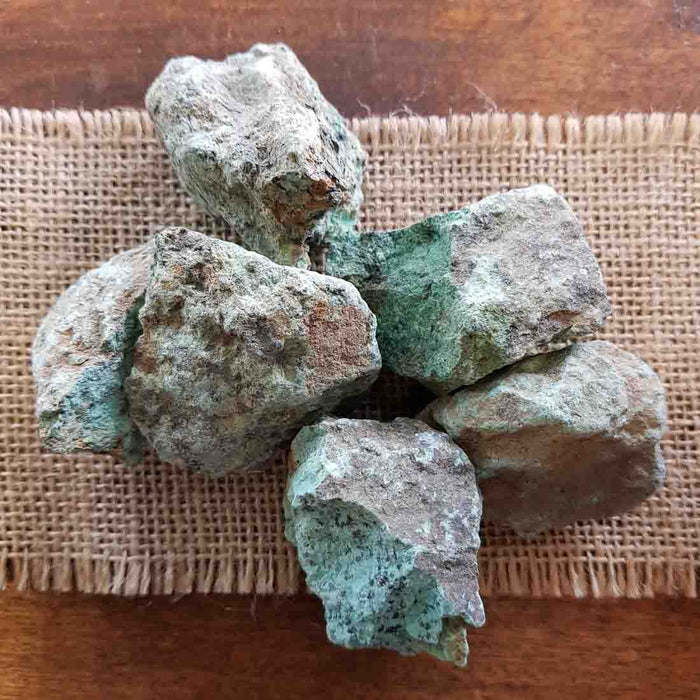 African Jasper aka Turquoise Rough Rock (assorted. approx. 3.5-5.5X2-4.5)