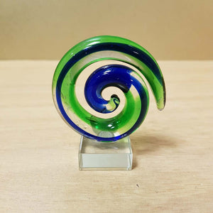 Blue & Green Koru Spiral