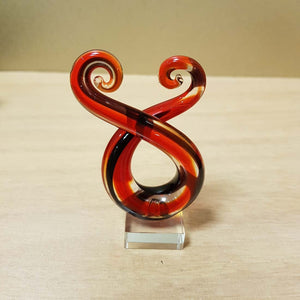 Red & Black Twin Spiral Koru