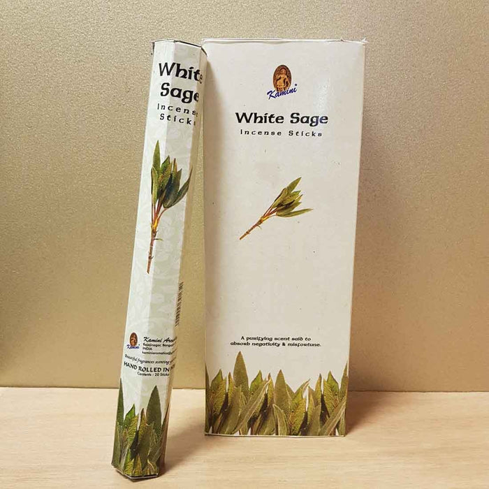 White Sage Incense (Kamini. 20g)