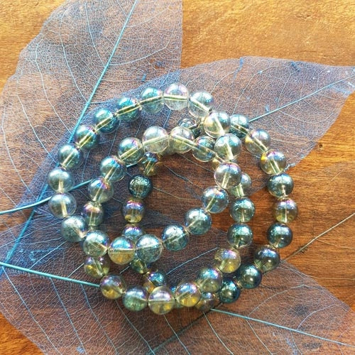 Rainbow Aura Quartz Bracelet (assorted 10mm beads)
