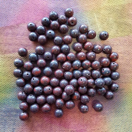 Bloodstone Bead (assorted. round. approx. 8mm)