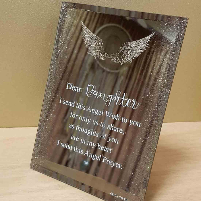 Dear Daughter Angel Prayer Plaque (18x13cm)