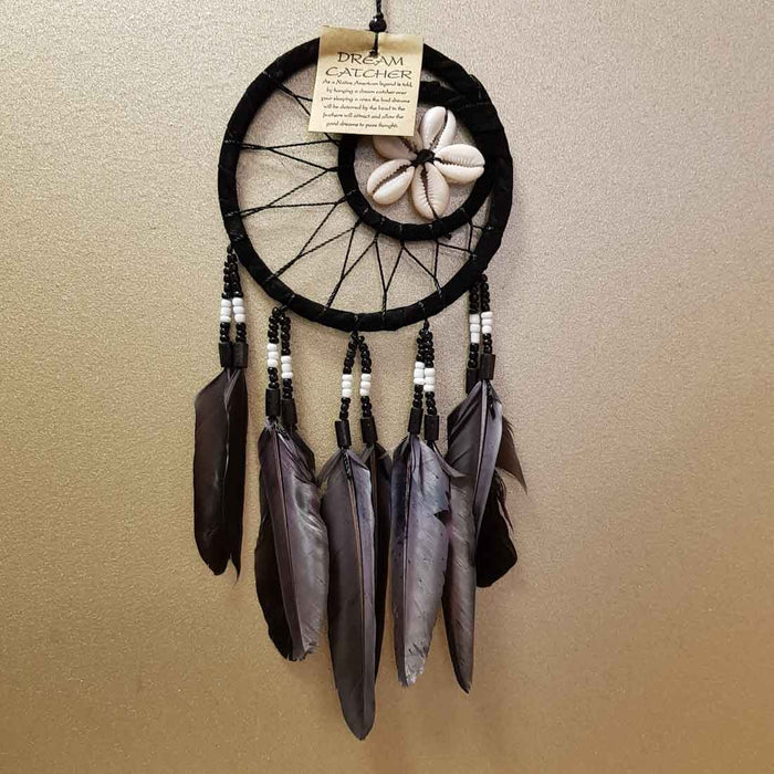 Black & White Shell Dream Catcher (12cm)