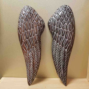 Greywash Angel Wings (set of 2) 40x12cm