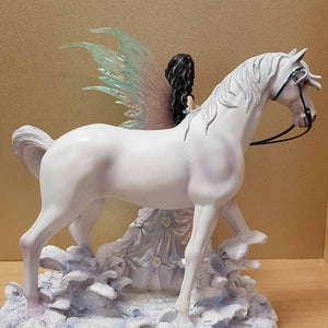 Winter Fairy with Horse (designed by Nene Thomas) (49x35x37cm)