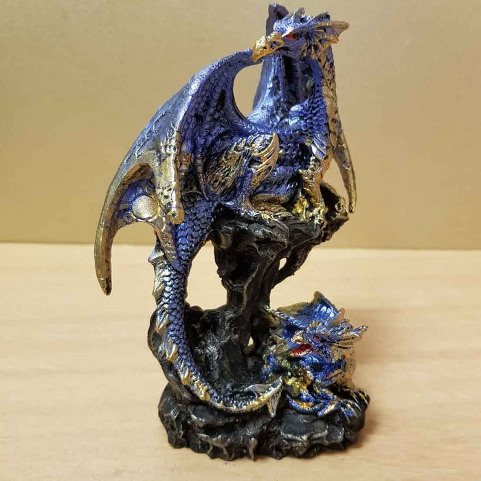 Blue Dragon & Baby (approx. 15x10x7cm)