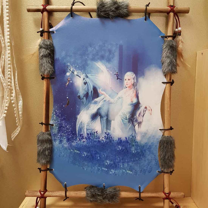 Fairy & Unicorn Framed With Wood