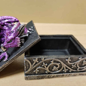 Purple Dragon on Treasure Chest (approx. 12x6x5cm)