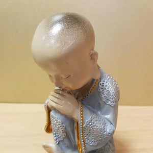 Meditating Monk Grey Robe 1 (approx. 17cm)