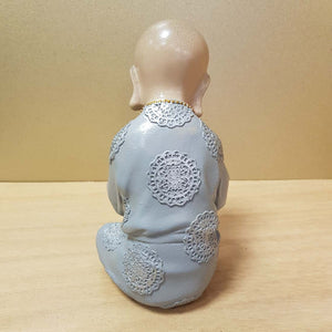 Meditating Monk Grey Robe 1 (approx. 17cm)