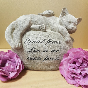 Special Friends Live in Our Hearts Forever Angel Cat (approx 27cm)