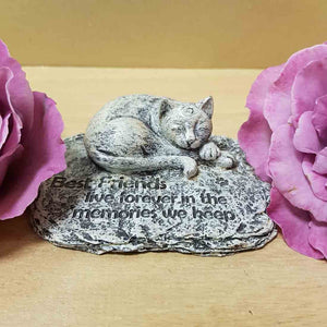 Best Friends Live Forever Cat Memorial (approx 10x8cm)