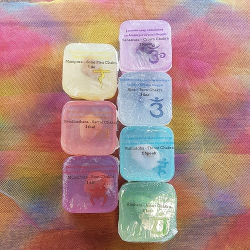 Chakra & Crystal Soap (assorted chakras, colours & scents) Cruelty Free, Vegan, Sustainable