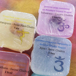 Chakra & Crystal Soap (assorted chakras, colours & scents) Cruelty Free, Vegan, Sustainable