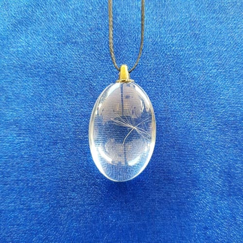 Dandelion Fairy in Glass Wishing Pendant (assorted)