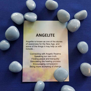 Angelite Crystal Card (assorted backgrounds)