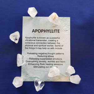 Apophyllite Crystal Card (assorted backgrounds)