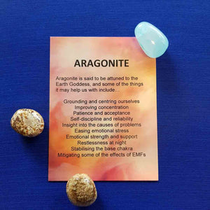 Aragonite Crystal Card (assorted backgrounds)