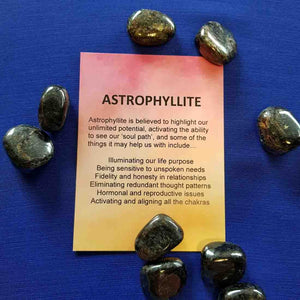 Astrophyllite Crystal Card (assorted backgrounds)