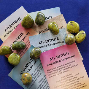 Atlantisite Crystal Card (assorted backgrounds) stones not included