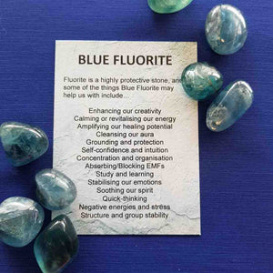 Blue Fluorite Crystal Card (assorted backgrounds)