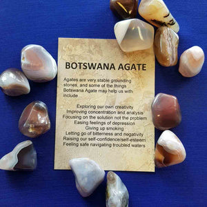 Botswana Agate Crystal Card (assorted backgrounds)