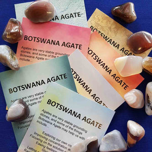 Botswana Agate Crystal Card (assorted backgrounds) stones not included