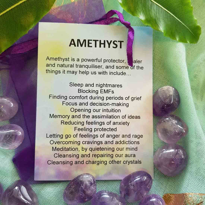 Amethyst Crystal Card (assorted backgrounds) stones not included