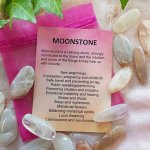 Moonstone Crystal Card (assorted backgrounds)